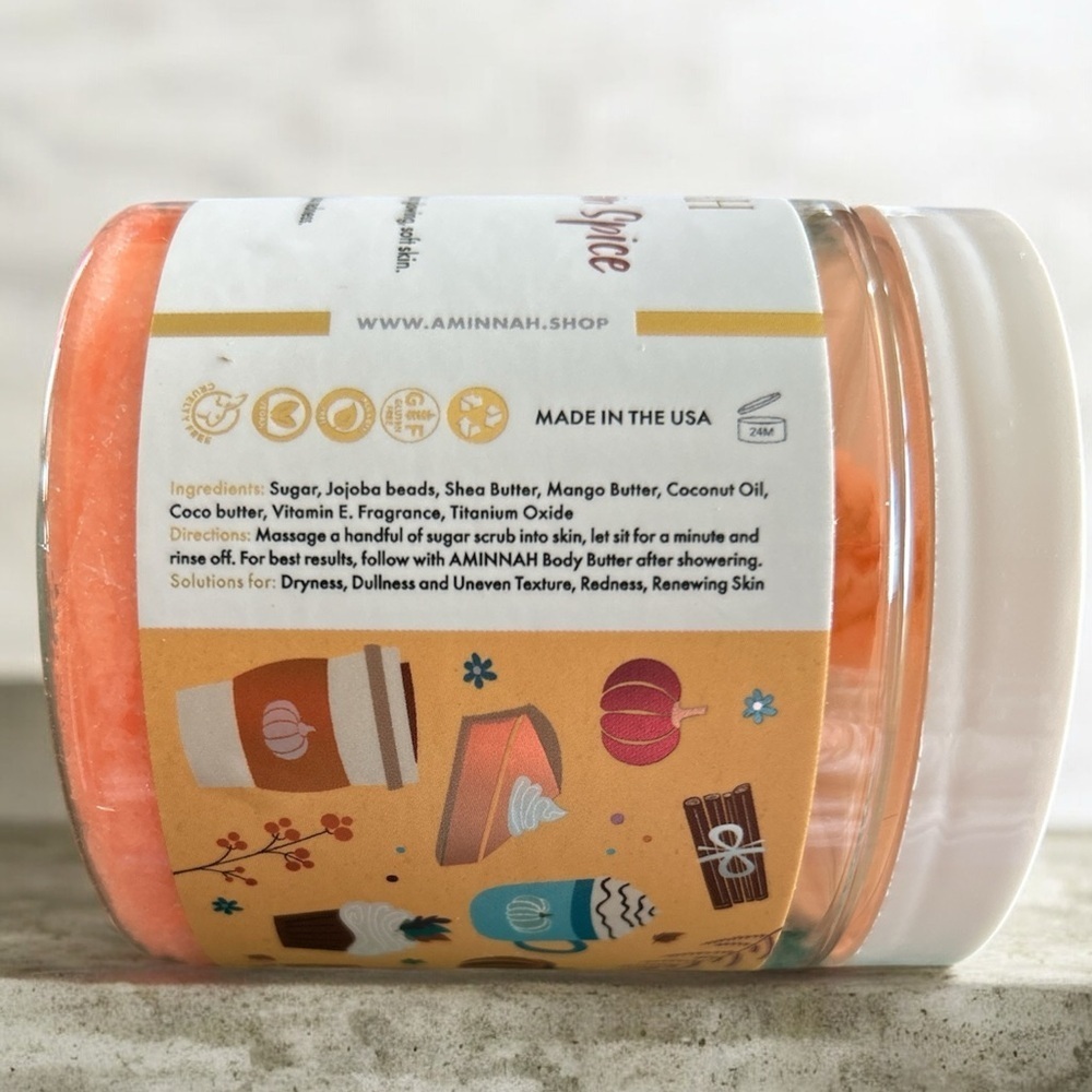 AMINNAH Pumpkin Spice Sugar Scrub - Orange - Picture 2 of 2